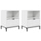 vidaXL Bedside Tables 2 pcs High gloss white 49 x 36 x 61 cm
