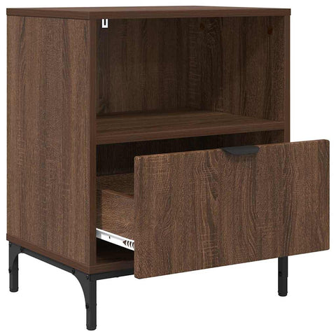 vidaXL Bedside Table Brown oak 49 x 36 x 61 cm Engineered wood