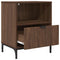 vidaXL Bedside Table Brown oak 49 x 36 x 61 cm Engineered wood