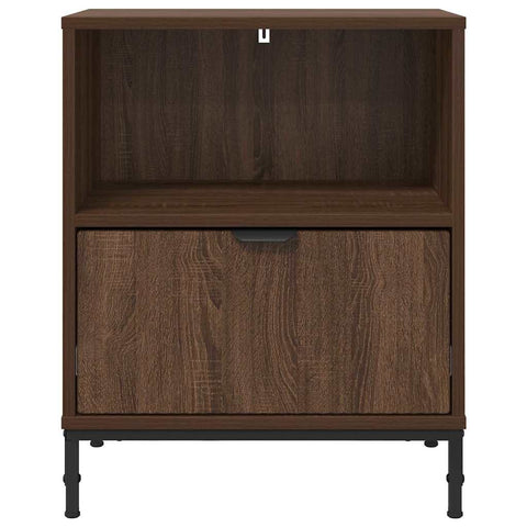 vidaXL Bedside Table Brown oak 49 x 36 x 61 cm Engineered wood