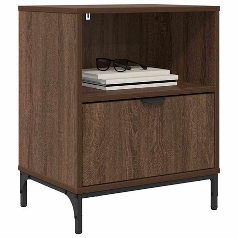 vidaXL Bedside Table Brown oak 49 x 36 x 61 cm Engineered wood