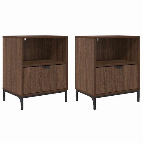vidaXL Bedside Tables 2 pcs Brown oak 49 x 36 x 61 cm Engineered wood