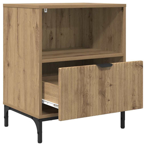 vidaXL Bedside Table Artisan oak 49 x 36 x 61 cm Engineered wood