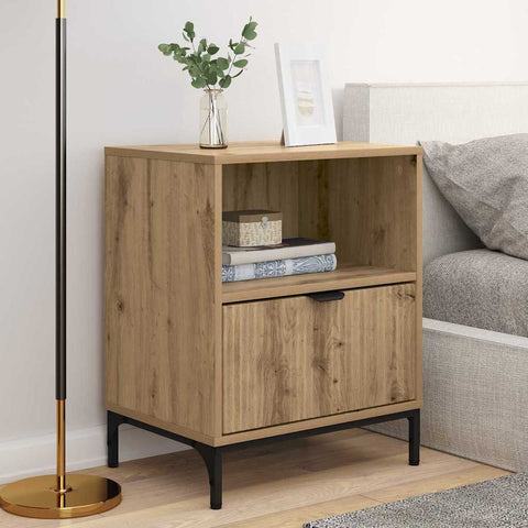 vidaXL Bedside Tables with Drawer 2 pcs Artisan oak 49 x 36 x 61 cm