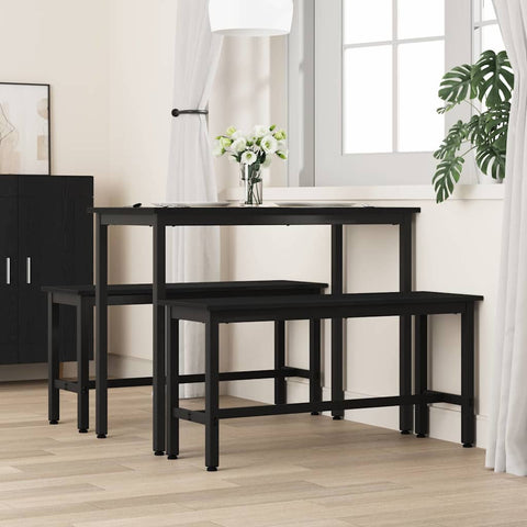 vidaXL Dining Bench Black Oak 100 x 32.5 x 48.5 cm