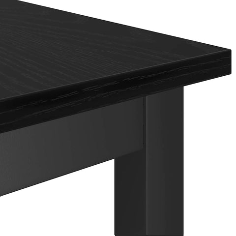 vidaXL Dining Bench 2 pcs Black Oak 100 x 32.5 x 48.5 cm