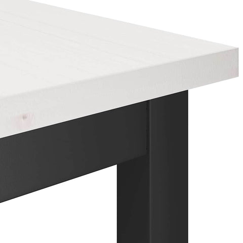 vidaXL Dining Bench White 100 x 32.5 x 49 cm Solid pine wood