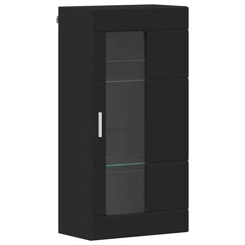 vidaXL Wall-mounted Cabinet Black 55 x 29 x 100 cm Engineered wood