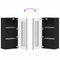 vidaXL Wall-mounted Cabinet Black 55 x 29 x 100 cm Engineered wood