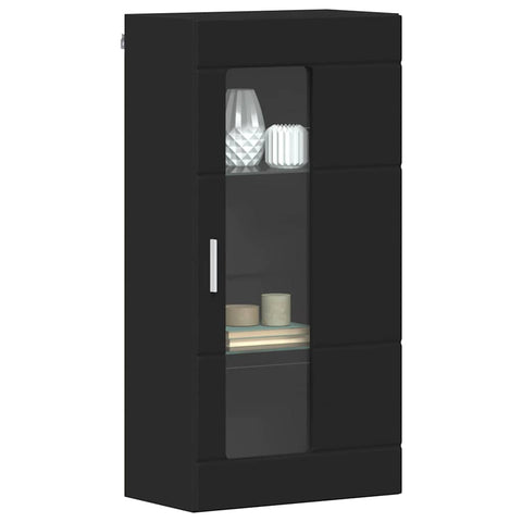 vidaXL Wall-mounted Cabinet Black 55 x 29 x 100 cm Engineered wood