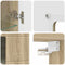 vidaXL Wall-mounted Cabinet with Shelf Sonoma oak 55 x 29 x 100 cm