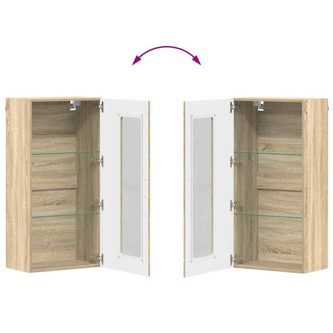 vidaXL Wall-mounted Cabinet with Shelf Sonoma oak 55 x 29 x 100 cm