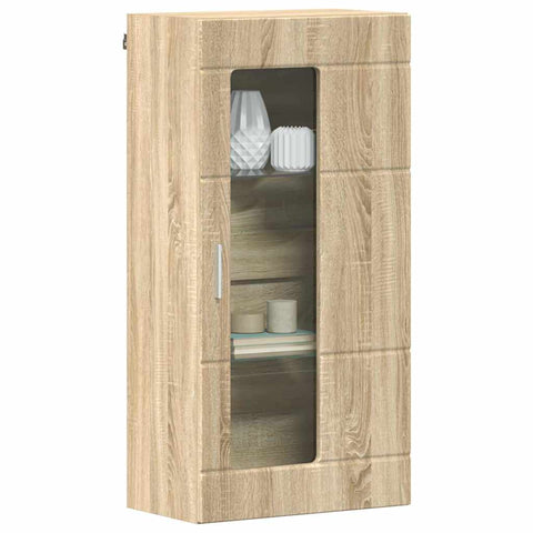 vidaXL Wall-mounted Cabinet with Shelf Sonoma oak 55 x 29 x 100 cm