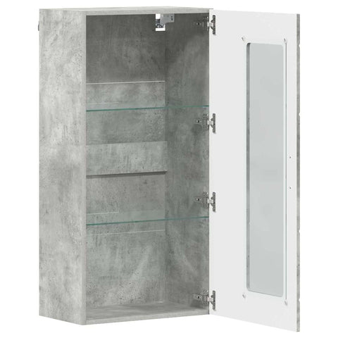 vidaXL Wall-mounted Cabinet with Shelf Concrete grey 55 x 29 x 100 cm