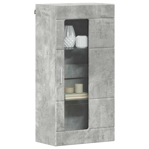 vidaXL Wall-mounted Cabinet with Shelf Concrete grey 55 x 29 x 100 cm
