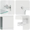 vidaXL Wall-mounted Cabinet High gloss white 55 x 29 x 100 cm