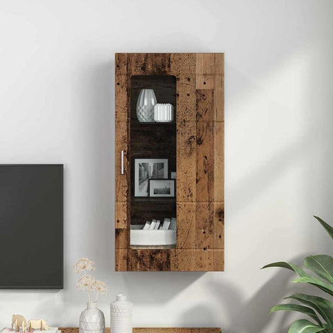 vidaXL Wall-mounted Cabinet Old wood 55 x 29 x 100 cm Engineered wood