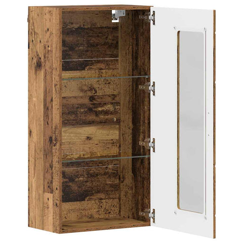 vidaXL Wall-mounted Cabinet Old wood 55 x 29 x 100 cm Engineered wood