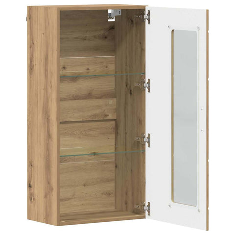 vidaXL Wall-mounted Cabinet with Shelf Artisan oak 55 x 29 x 100 cm
