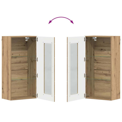 vidaXL Wall-mounted Cabinet with Shelf Artisan oak 55 x 29 x 100 cm