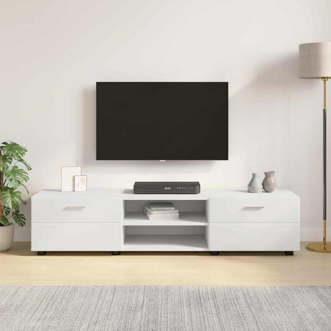 vidaXL TV Cabinet with Drawer White 150 x 39 x 30 cm Engineered wood