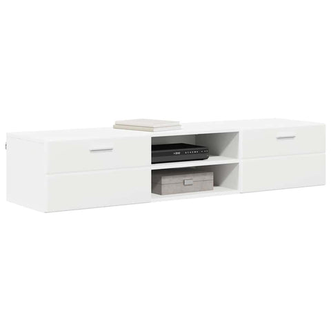 vidaXL TV Cabinet with Drawer White 150 x 39 x 30 cm Engineered wood