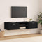 vidaXL TV Cabinet with Drawer Black 150 x 39 x 30 cm Engineered wood
