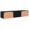 vidaXL TV Cabinet with Drawer Black 150 x 39 x 30 cm Engineered wood