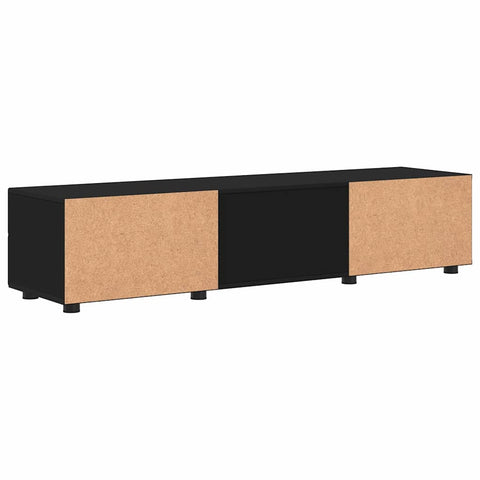 vidaXL TV Cabinet with Drawer Black 150 x 39 x 30 cm Engineered wood