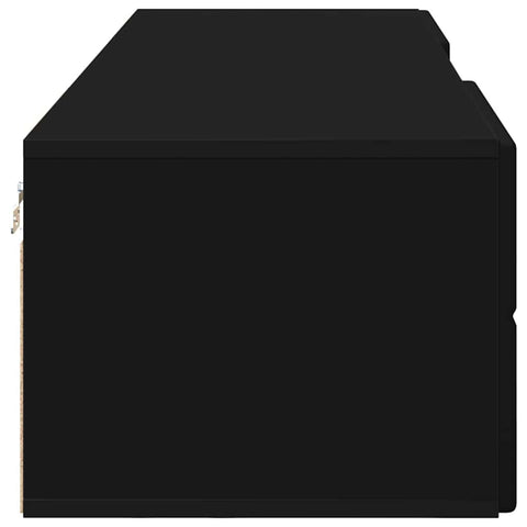 vidaXL TV Cabinet with Drawer Black 150 x 39 x 30 cm Engineered wood