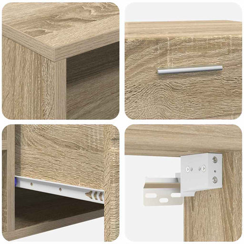 vidaXL TV Cabinet Sonoma oak 150 x 39 x 30 cm Engineered wood