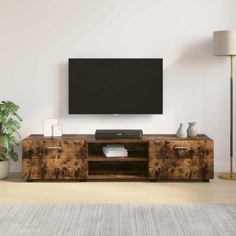 vidaXL TV Cabinet Smoked oak 150 x 39 x 30 cm Engineered wood