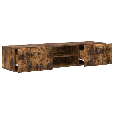 vidaXL TV Cabinet Smoked oak 150 x 39 x 30 cm Engineered wood