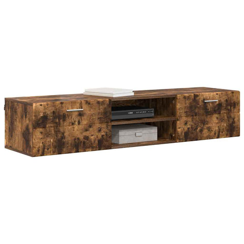 vidaXL TV Cabinet Smoked oak 150 x 39 x 30 cm Engineered wood