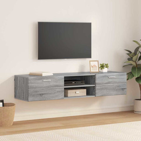 vidaXL TV Cabinet Grey sonoma 150 x 39 x 30 cm Engineered wood