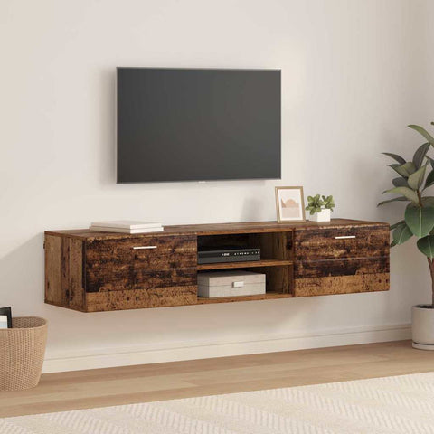 vidaXL TV Cabinet with Shelf Old wood 150 x 39 x 30 cm Engineered wood
