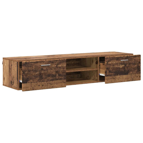 vidaXL TV Cabinet with Shelf Old wood 150 x 39 x 30 cm Engineered wood