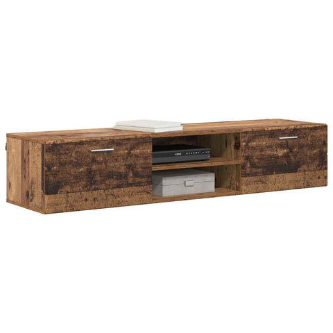vidaXL TV Cabinet with Shelf Old wood 150 x 39 x 30 cm Engineered wood