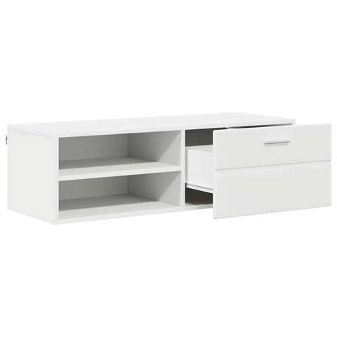 vidaXL TV Cabinet with Drawer White 100.5 x 39 x 30 cm Engineered wood