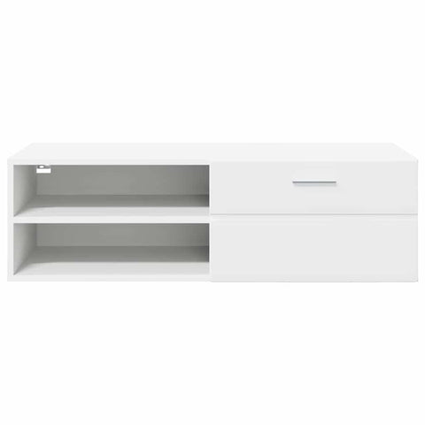 vidaXL TV Cabinet with Drawer White 100.5 x 39 x 30 cm Engineered wood