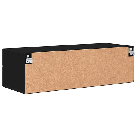 vidaXL TV Cabinet with Drawer Black 100.5 x 39 x 30 cm Engineered wood