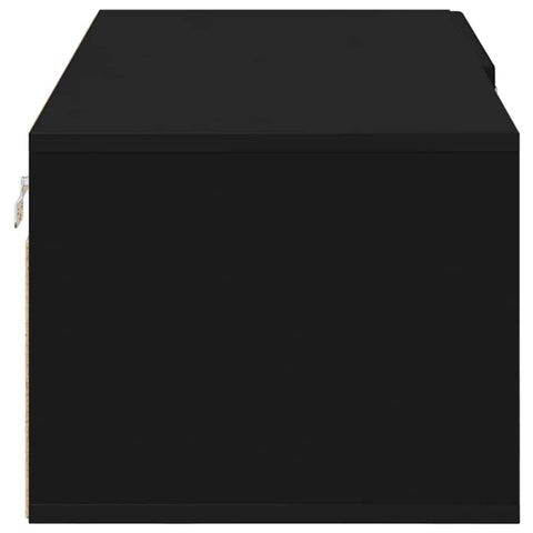 vidaXL TV Cabinet with Drawer Black 100.5 x 39 x 30 cm Engineered wood