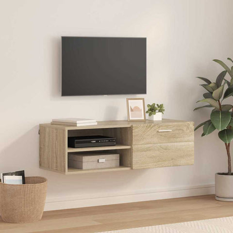 vidaXL TV Cabinet Sonoma oak 100.5 x 39 x 30 cm Engineered wood