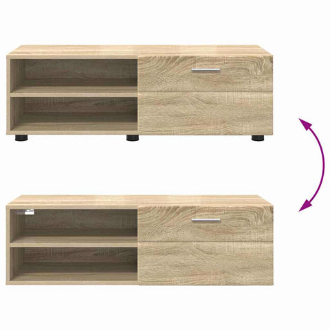 vidaXL TV Cabinet Sonoma oak 100.5 x 39 x 30 cm Engineered wood