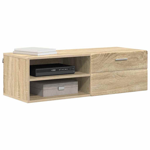 vidaXL TV Cabinet Sonoma oak 100.5 x 39 x 30 cm Engineered wood