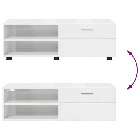 vidaXL TV Cabinet Concrete grey 100.5 x 39 x 30 cm Engineered wood