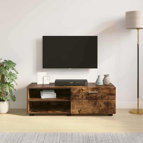 vidaXL TV Cabinet Smoked oak 100.5 x 39 x 30 cm Engineered wood