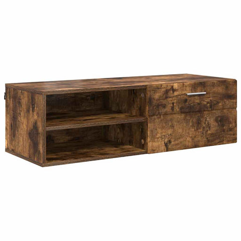 vidaXL TV Cabinet Smoked oak 100.5 x 39 x 30 cm Engineered wood