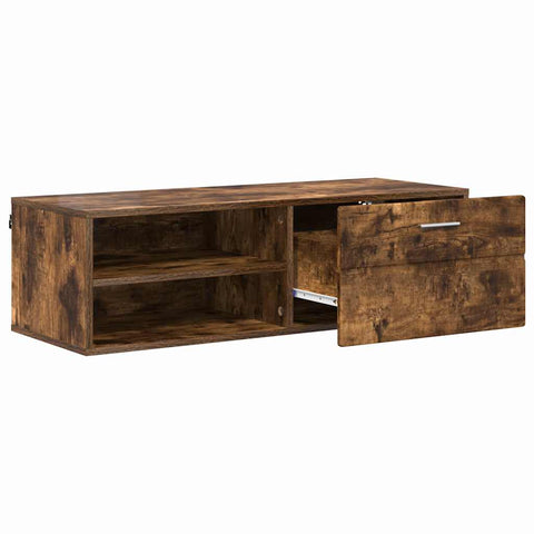 vidaXL TV Cabinet Smoked oak 100.5 x 39 x 30 cm Engineered wood