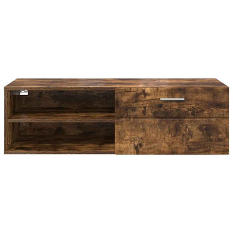 vidaXL TV Cabinet Smoked oak 100.5 x 39 x 30 cm Engineered wood